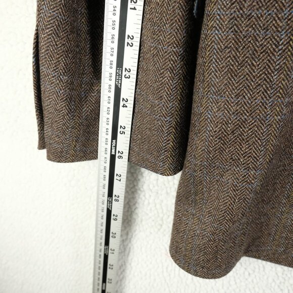 Magee Blazer Mens 44L Tall Brown Herringbone Two Button Vented Wool Business - Picture 11 of 14